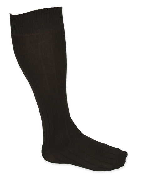 Mens Calf-Length Socks - Brown
