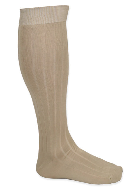 Calf-Length Dress Socks - Cream