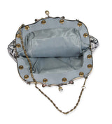 Beaded Rose Purse - Gray