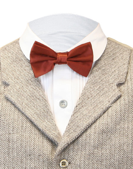 Satin Bow Tie - Rust