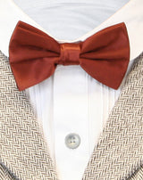 Satin Bow Tie - Rust