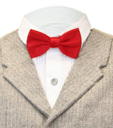 Satin Bow Tie - Fire Red