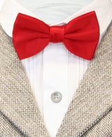 Satin Bow Tie - Fire Red