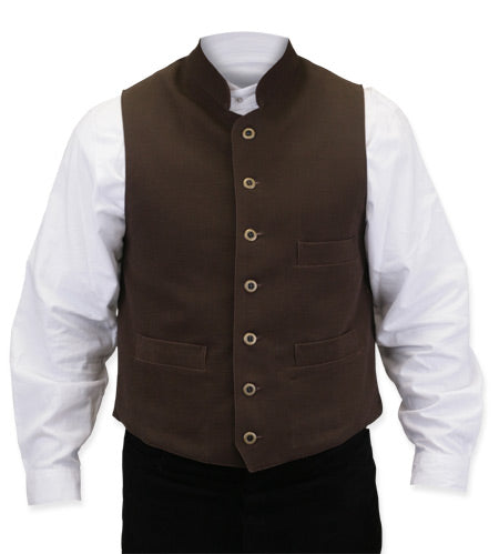 50s euro work vintage vest コットン ベスト Commander 19th Century Work Vest - Walnut – Historical Emporium