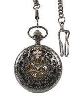 Lacy Design Mechanical Pocket Watch - Black Pearl
