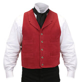 Sand Mountain Brushed Cotton Vest - Red