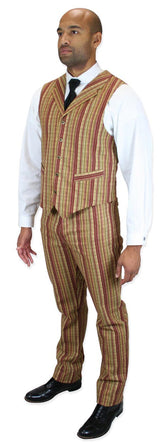 Bailey Plaid Work Trousers - Crimson