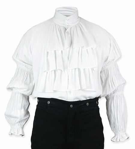 Bard Ruffled Shirt - White – Historical Emporium