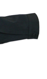 Victorian Mens Dress Shirt - High Stand Collar - Black