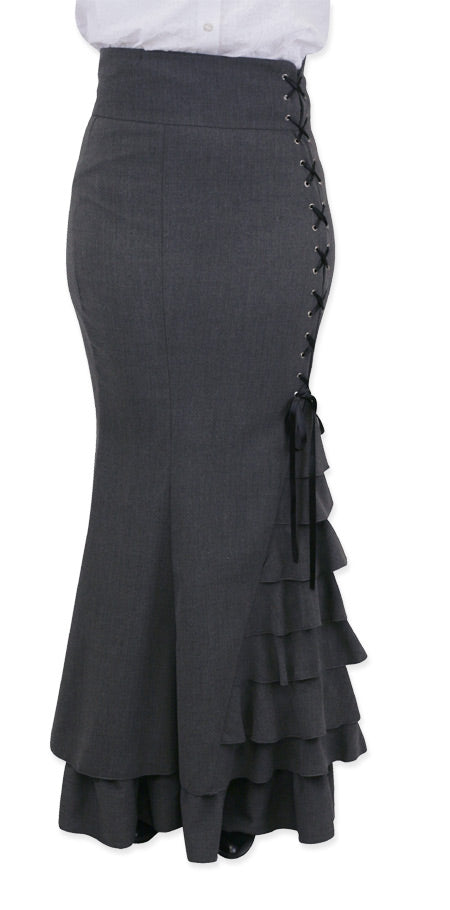 Vivien Fishtail Skirt - Gray