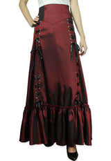 Marguerite Ruched Skirt - Burgundy