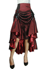 Marguerite Ruched Skirt - Burgundy