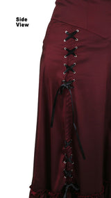 Marguerite Ruched Skirt - Burgundy