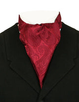 Tonal Paisley Ascot - Burgundy