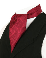 Tonal Paisley Ascot - Burgundy