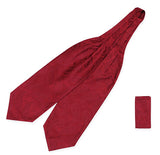 Tonal Paisley Ascot - Burgundy