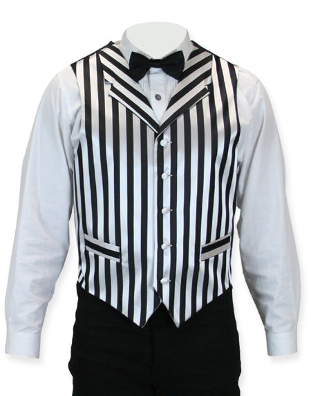 Ragtime Vest - Black/White Stripe