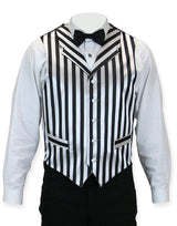 Ragtime Vest - Black/White Stripe