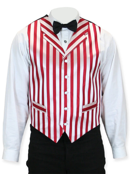 Ragtime Vest - Red/White Stripe