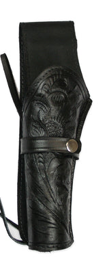 Western Holster - LH Draw - Black Tooled Leather