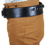 (.44/.45 cal) High-Rider Western Cartridge Belt - Plain Black Leather