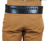 (.38/.357 cal) High-Rider Western Cartridge Belt - Plain Black Leather