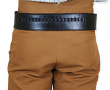 (.22 cal) High-Rider Western Cartridge Belt - Plain Black Leather