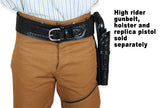Western Holster - LH Draw (Long Barrel) - Black Tooled Leather