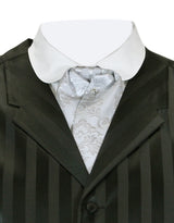 Satin Puff Tie - Silver Peak