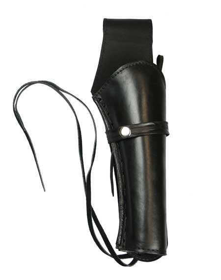Western Holster - Long Barrel - RH Draw - Plain Black