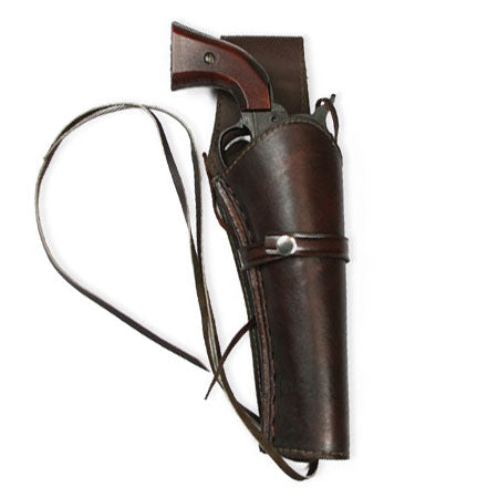 Western Holster - Long Barrel - RH Draw - Plain Brown