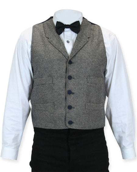 Marshall Wool Vest - Tan/Navy