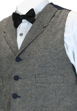 Marshall Wool Vest - Tan/Navy