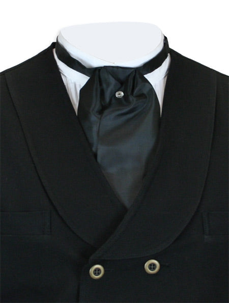 Black Satin Puff Tie