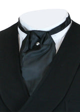 Black Satin Puff Tie