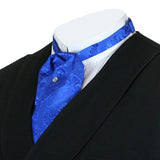 Satin Puff Tie - Blue Tahoe