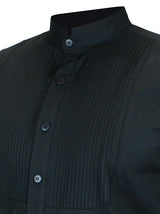 Morgan Pleated Dress Shirt - Black