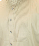 Morgan Pleated Dress Shirt - Tan