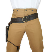 (.44/.45 cal) Western Gun Belt and Holster - RH Draw - Oiled Brown Leather