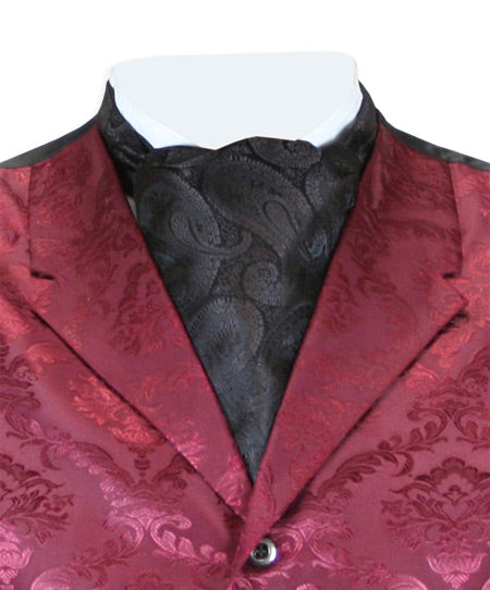 Paisley Ascot - Dark Brown Swirl