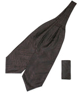 Paisley Ascot - Dark Brown Swirl