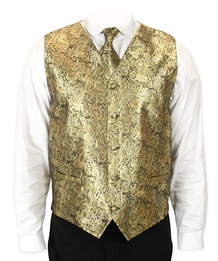Showman Vest and 2 Ties Set - Gold