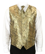 Showman Vest and 2 Ties Set - Gold