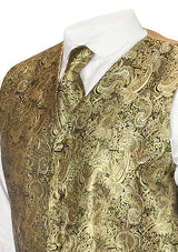 Showman Vest and 2 Ties Set - Gold