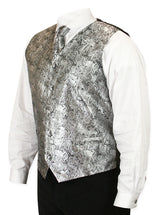 Showman Vest and 2 Ties Set - Silver