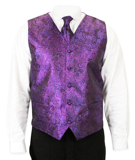 Showman Vest and 2 Ties Set - Purple