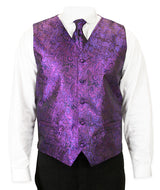 Showman Vest and 2 Ties Set - Purple