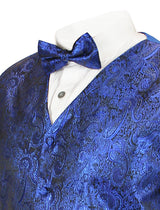 Showman Vest and 2 Ties Set - Royal