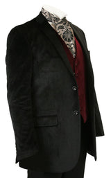 Maxwell Velvet Smoking Jacket - Black