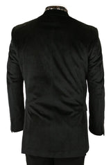 Maxwell Velvet Smoking Jacket - Black